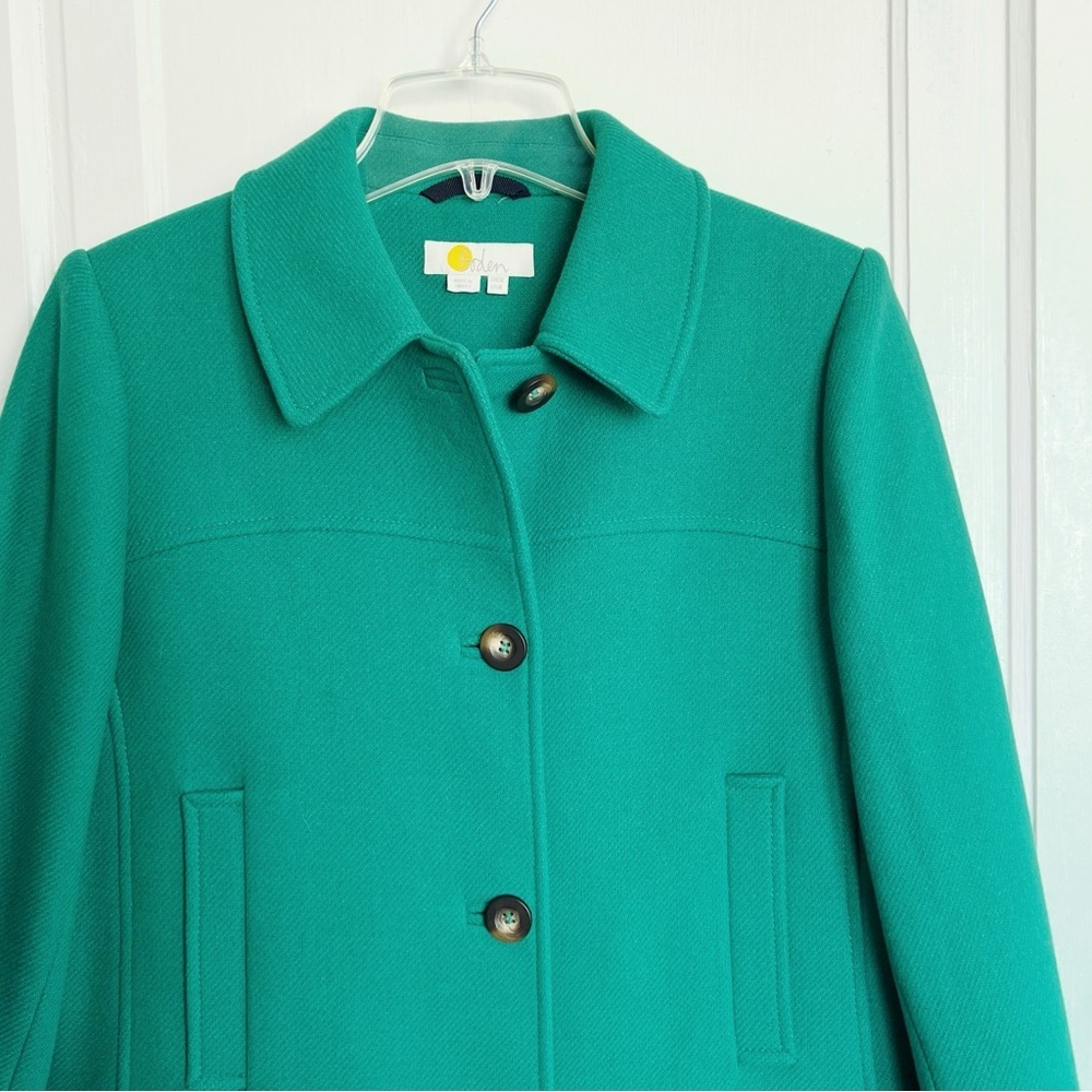 Boden Durham Wool Blend Coat Jade Green Size 8 - Picture 3 of 12